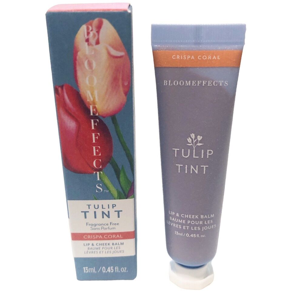 Bloomeffects NIB Sealed Tulip Tint Lip & Cheek Balm Crispa Coral 13mls/.45fl.oz.